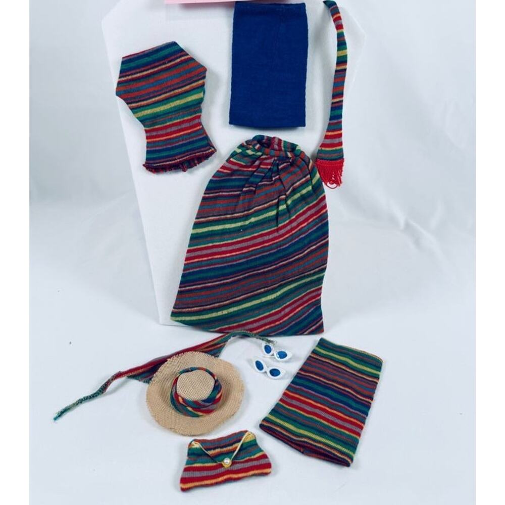 Vintage 1963 BARBIE Fashion PAK Knit Multicolor Striped Mix 'n Match Separates